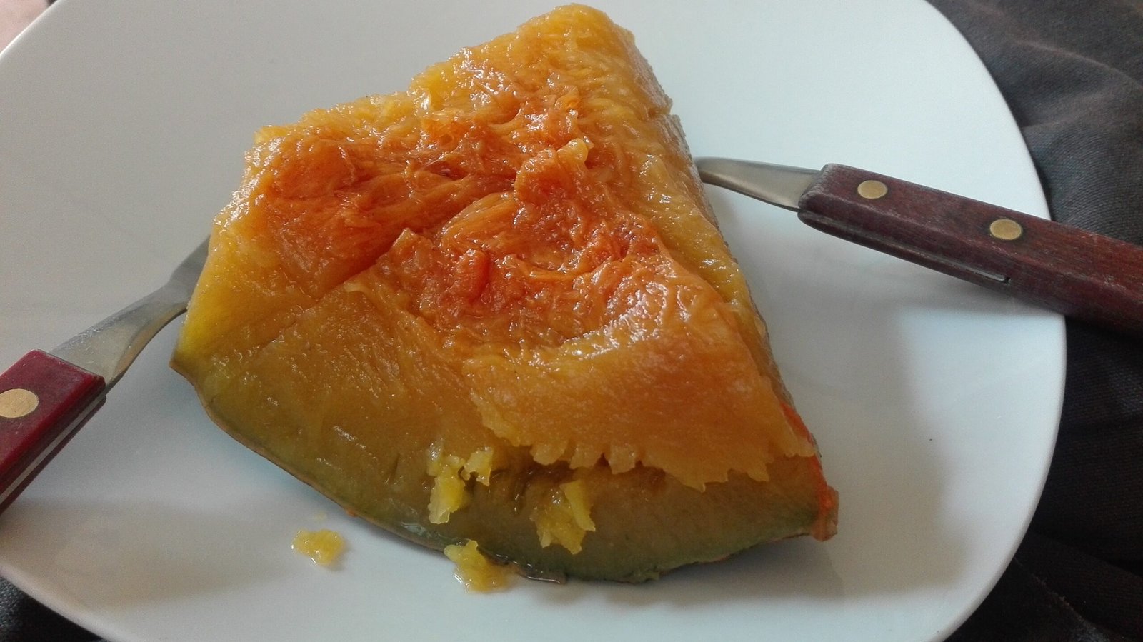 Calabaza en tacha preparada con piloncillo, fotografiada en 2018.