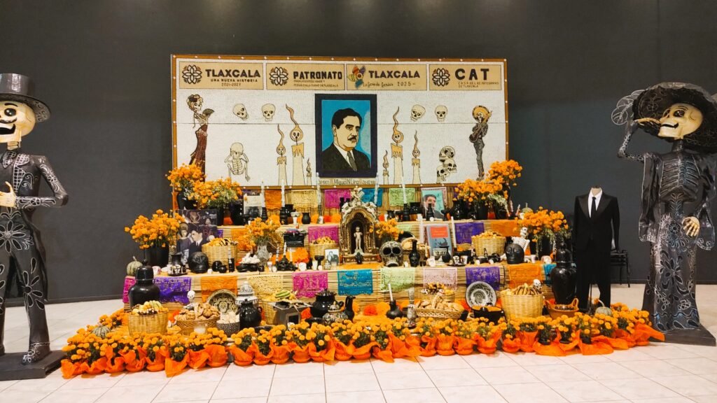 Ofrenda de Día de Muertos en la Feria de Tlaxcala, fotografiada en noviembre de 2025. Imagen de archivo; no corresponde a la edición 2026.