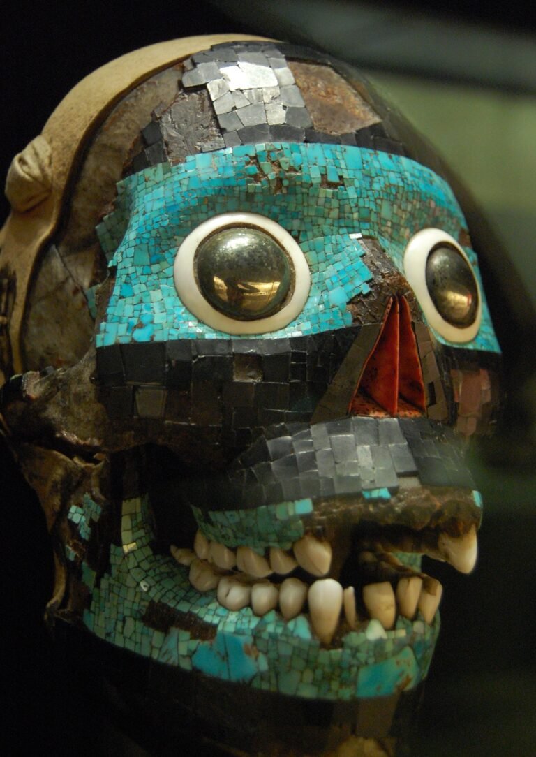 Máscara mesoamericana asociada con Tezcatlipoca resguardada en el British Museum, imagen de archivo